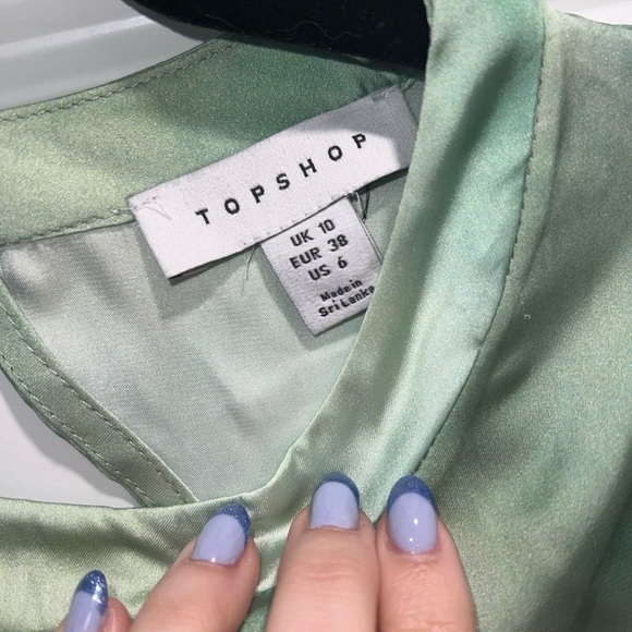 TopShop Green Keyhole Croptop - Picture 3 of 3